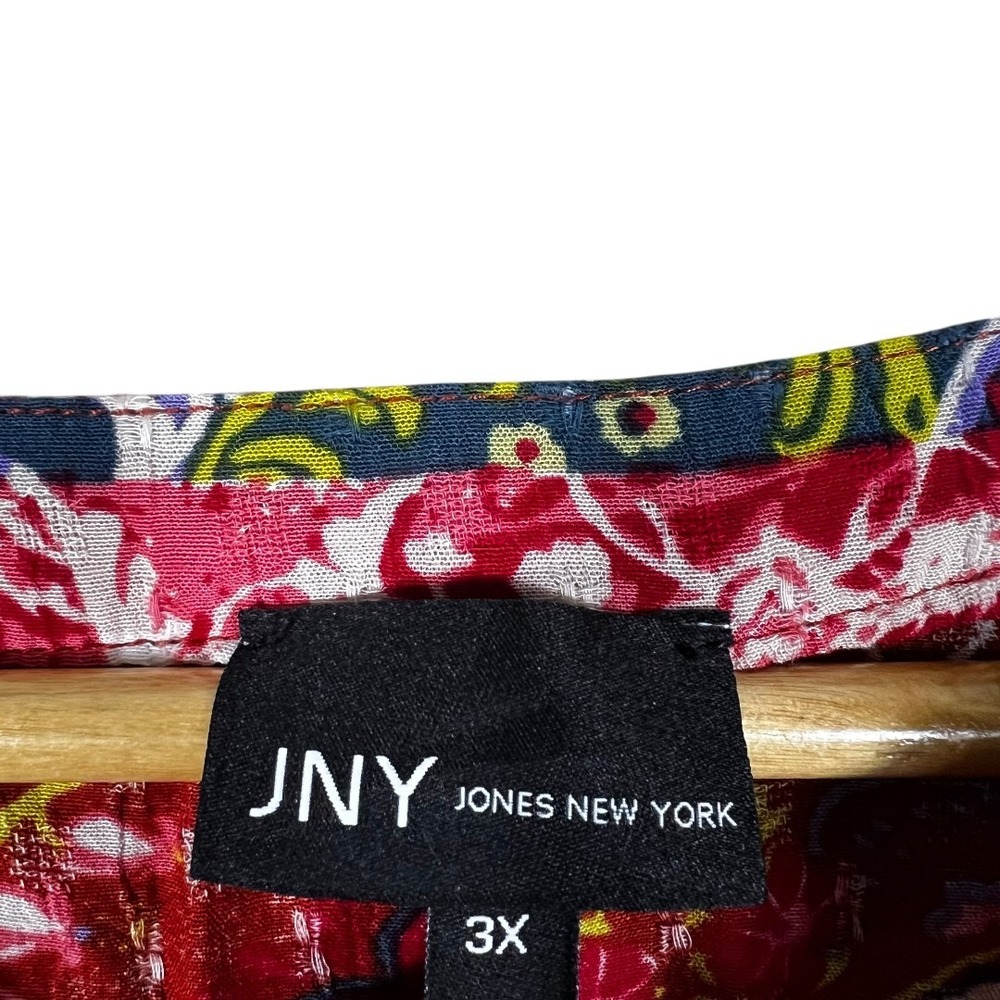 Jones New York Patchwork Paisley Floral Top Multicolor Boho Maximalist Size 3X - Picture 6 of 8